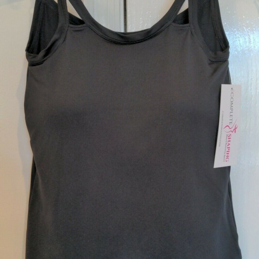 Mastectomy Camisole with Integrated Prosthetics, Small w B Cup, NWT, Black, Cut-